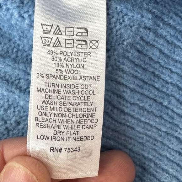 JOIE Women's Long Sleeve Soft Knit Wool Blend Sweater‎ Powder Blue Size Small - Picture 6 of 11